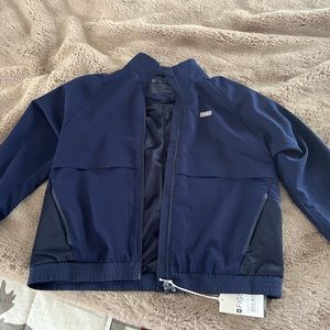 Figs Navy Sydney Performance Scrub Jacket NWT